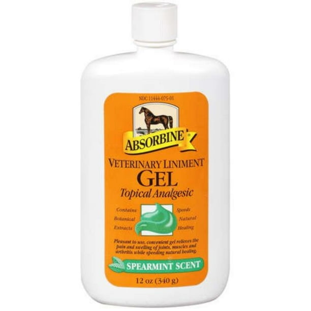 Veterinary Liniment Gel Topical Analgesic Sore Muscle and Joint Pain Relief, 12 oz By Absorbine
