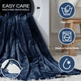 thumbnail image 4 of ELEKA 62" x 84" Heated Electric Blanket Twin Size， Flannel Electric Blanket with 8 Heating Levels & 1-10 Hours Auto Shut Off，Blue, 4 of 8
