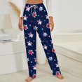 thumbnail image 3 of American Flag Blue Red White Winter Female Pants Flannel High Waist Women Pants Lady Warm Straight Leg Plush Trousers, 3 of 7