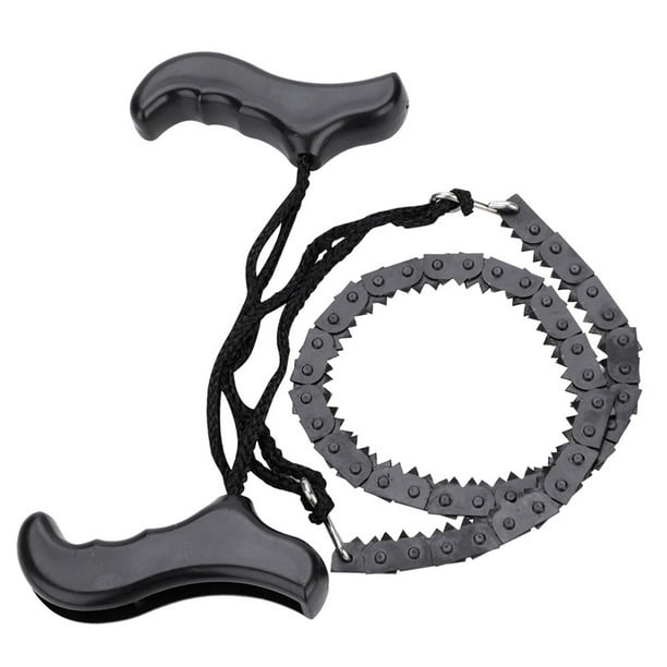 Motosierra de bolsillo sierra de mano de supervivencia sierra de cadena manual de metal ligera portátil accesorio de supervivencia de emergencia para exteriores ANGGREK Otros