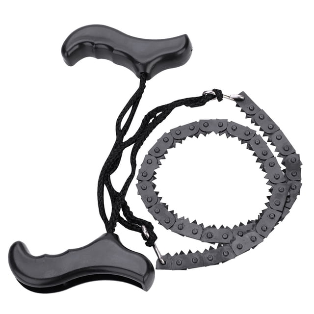 Motosierra de bolsillo sierra de mano de supervivencia sierra de cadena manual de metal ligera portátil accesorio de supervivencia de emergencia para exteriores ANGGREK Otros