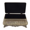 thumbnail image 3 of Vintage Jewelry Box, Alloy Material Jewelry Box 5.0 X 3.3 X 2.6in Antique Flower Patterns Exquisite Workmanship Trinket Storage Box For Earrings Rings Necklace Bracelet, 3 of 8