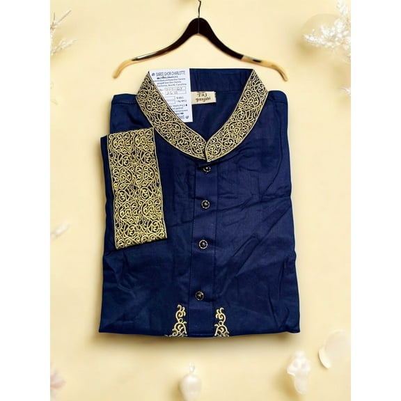 Navy Blue, Boys Comfortable Soft Cotton, Traditional Kurta for Boys, Cultural Wear, 04