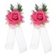 thumbnail image 1 of Uxcell 2 Pcs Corsage de Muñeca de Flores Rojas Artificiales, Pulseras de Corsage para Boda Novia Novio Ceremonia Aniversario Baile Fiesta, 1 of 6