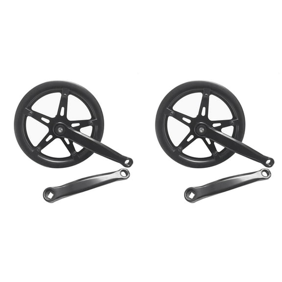 2X 46T Road Bike Crank Set Single Speed 170Mm Bicycle Crankset Hollow Tooth Plate Bike Crank Set