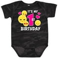thumbnail image 3 of Inktastic Its My 1st Birthday with Smiling Emoticons Girls Baby Bodysuit, 3 of 5