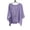 Purple, variant on hlysgo Women's Batwing Sleeve Tunic Tops V Neck Double Ruffle Trim Boho Blouse Casual Loungewear Home Vacation Shirts Purple,XL