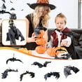 thumbnail image 3 of OAVQHLG3B Halloween Hanging Bats, Rubber Bats, Realistic Looking Spooky Bats, Flying Bats Halloween Decoration, 3 of 5