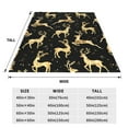 thumbnail image 5 of Bingfone Christmas Gold Deers Print Flannel Fleece Blanket Throw Blanket For Bed,Sofa,Couch,Travel,Camping(80"X60"), 5 of 9