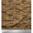 thumbnail image 1 of Soimoi Crepe Silk Fabric Text,Airplane & Map Print Fabric by Yard 42 Inch Wide, 1 of 1