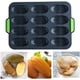 thumbnail image 2 of Bandeja para hornear mini baguettes, 34,5 x 24 cm, bandeja para tostar pan con perforaciones antiadherentes, bandeja para hornear pan, corteza de pan francés, separador de proteínas, 2 of 8