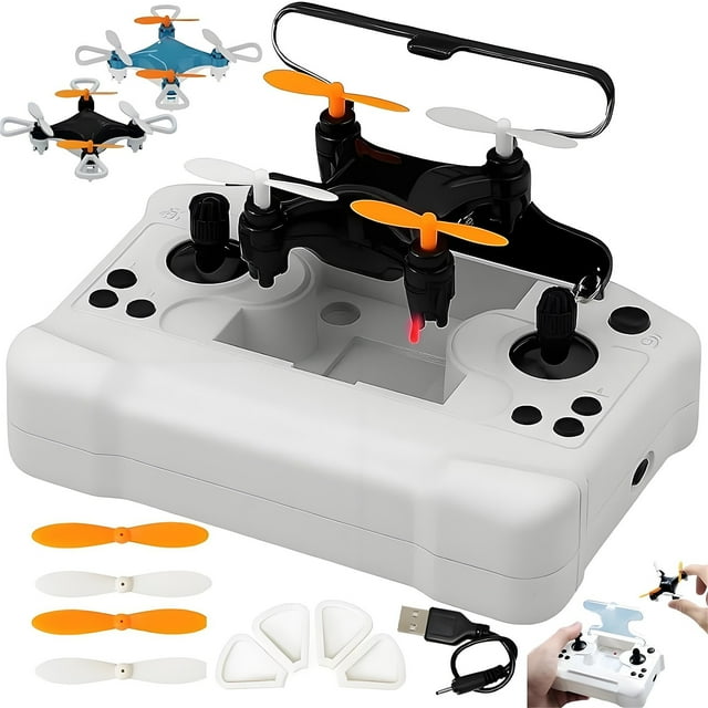 FEOLGEHLY All-Ages Mini Drone with Easy Stunt Flights & 360° Tricks, Perfect Beginner-Friendly Flyer, Mini Drone for Kids 8-12 with LED & Altitude Hold & Propeller Protection, 360°flips, for Indoor