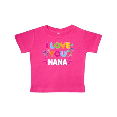 

Inktastic I Love You Nana with Flowers Gift Baby Girl T-Shirt