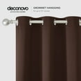 thumbnail image 4 of Deconovo Chocolate Blackout Curtains Thermal Insulated Grommet Curtains for Bedroom 42x95 inch Set of 2, 4 of 5