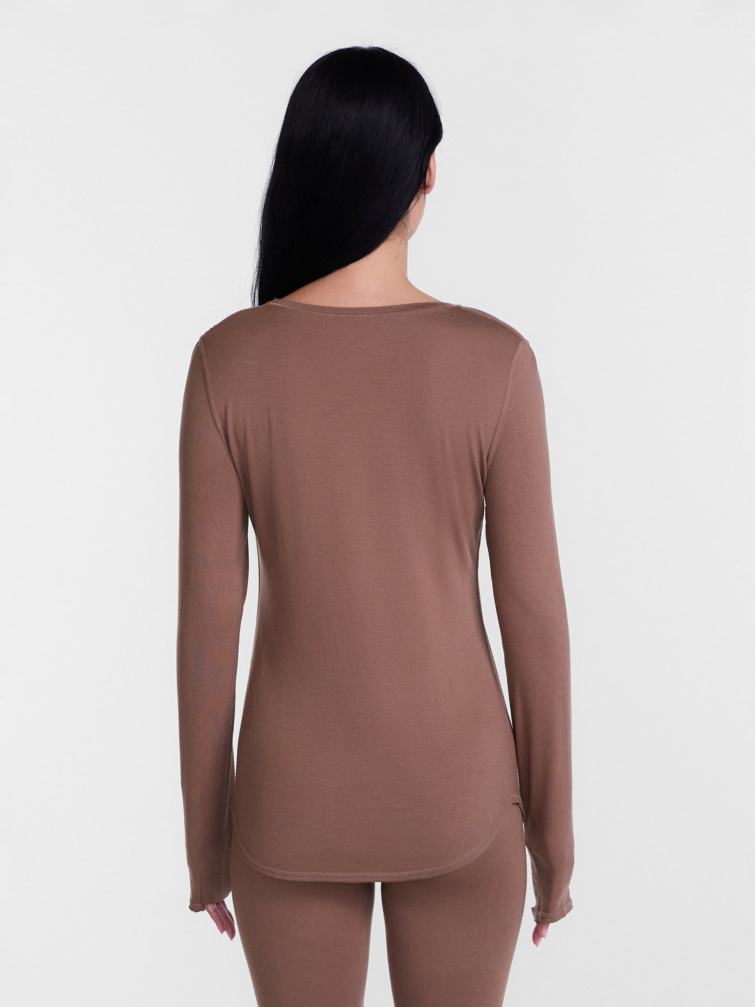 ClimateRight by Cuddl Duds Women’s Mild Essential Base Layer Livaeco Jersey Long Sleeve Crewneck Thermal Top, Sizes XS-4X
