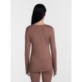 thumbnail image 3 of ClimateRight by Cuddl Duds Women’s Mild Essential Base Layer Livaeco Jersey Long Sleeve Crewneck Thermal Top, Sizes XS-4X, 3 of 5