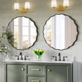 thumbnail image 6 of TEWLOSS 24inch Round Wavy Wall Mirror, Black Metal Frame for Bathroom & Vanity Decor, 6 of 9