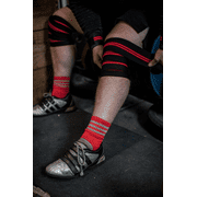 Harbinger Weightlifting Knee Wraps, 78 Black/Red, 1 Pair