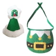 thumbnail image 2 of Babero navideño con gorro para mascotas, decoración navideña para perros y gatos pequeños, ideal para fiestas de invierno. ¡Un regalo fantástico! Acce verde, 2 of 8