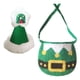 thumbnail image 2 of Babero navideño con gorro para mascotas, decoración navideña para perros y gatos pequeños, ideal para fiestas de invierno. ¡Un regalo fantástico! Acce verde, 2 of 8
