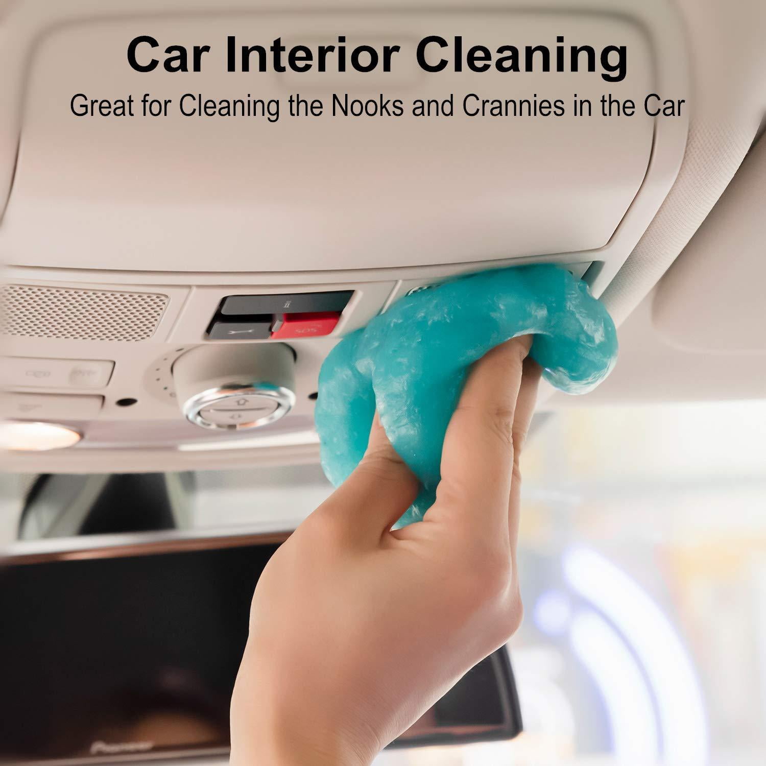 GeeRic Cleaning Gel for Car 2 Pack Keyboard Clean Mud Laptop Detailing Putty Auto Cleaning Detailing Gel Tools Car Interior Cleaner Universal Dust Removal Gel Vent Cleaner