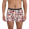 thumbnail image 1 of Balery Rocket Pattern Calzoncillos bóxer para hombre, ropa interior de algodón suave y transpirable con cinturilla de nailon-X-Large, 1 of 5