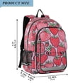 thumbnail image 2 of FORMRS Unisex School Backpack 17" Student Travel Bag with Laptop Compartment, Sweet Strawberry, 2 of 7