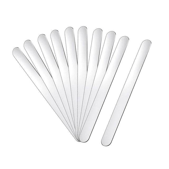 Juego de 10 pulseras de aluminio en blanco para personalizar regalos y hacer joyas. Largo