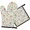 Tulip Fern Blossom, variant on Vintage Rose Leaf Oven Mitt and Pot Holder Set, 1 Oven Mitt + 1 Pot Holder, Non-Slip and Heat Protective, with Hanging Loops, for Cooking Baking and Grilling