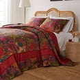 thumbnail image 2 of Greenland Home Fashions Jewel Kantha-Style Cotton Reversible Bedspread Set, Multi, 3-Piece King, 2 of 5