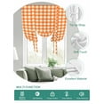 thumbnail image 2 of Orange Tie Up Curtains for Windows 63 Inch Length Balloon Curtains Kitchen Adjustable Balloon Window Shade Country French Rustic Buffalo Plaid Modern Art Tie Up Bathroom Curtain Window 42"x63", 2 of 6