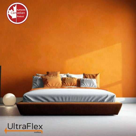 Matelas UltraFlex Aspirant-Confort en Mousse pour un Soulagement de la Pression, un Sommeil Frais, une Fermeté Moyenne, un Matelas Écologique avec de la Mousse à Mémoire de Forme en Gel Frais de Première Qualité (Fabriqué au Canada)- Grand Size