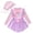1-Purple1294, variant on Tiijoy Little Girls Princess Ruffle Long Sleeve Swim Dress Swimsuit with Hat, Sizes 2-12