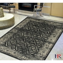 Handcraft Rugs-Beige/Black Persian Ziegler Allover Pattern Distressed  Modern Vintage Area Rug