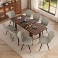 thumbnail image 5 of Hawsaiy Extendable Dining Table Set for 6, Shell Back Upholstered Dining Chairs, Farmhouse Kitchen Dining Room Set, Hidden Leaf Dining Table Seats 6-8, 5 of 8