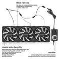 thumbnail image 3 of TEUCER 3000RPM 120MM Large Air Volume 220V Btc Mining Machine Workstation Cabinet Server Case Cooling System Fan with Adapter, 3 of 7