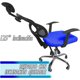 thumbnail image 5 of Silla de oficina Rack & Pack ajustable con inclinacion azul, 5 of 8