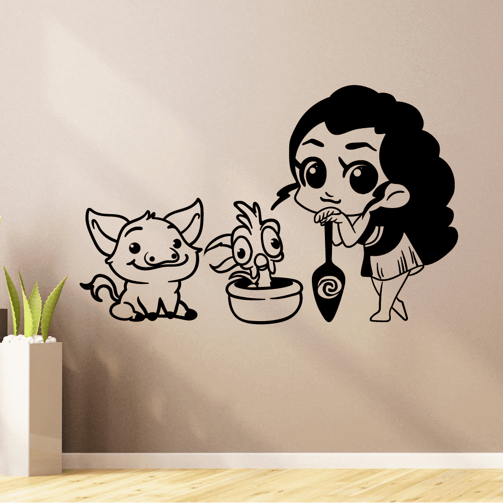 Disney Movie Characters Moana Pua Pig And Hei Hei Cute Chibi Vinyl Wall Art Sticker Decal For Home Kids Room Study Room Boys Girls Room Wall Decoration Design Wall Decor Decal Size Disney Movie Characters Moana Pua Pig And Hei Hei Cute Chibi Vinyl Wall Art Sticker Decal For Home Kids Room Study Room Boys Girls Room Wall Decoration Design Wall Decor Decal Size