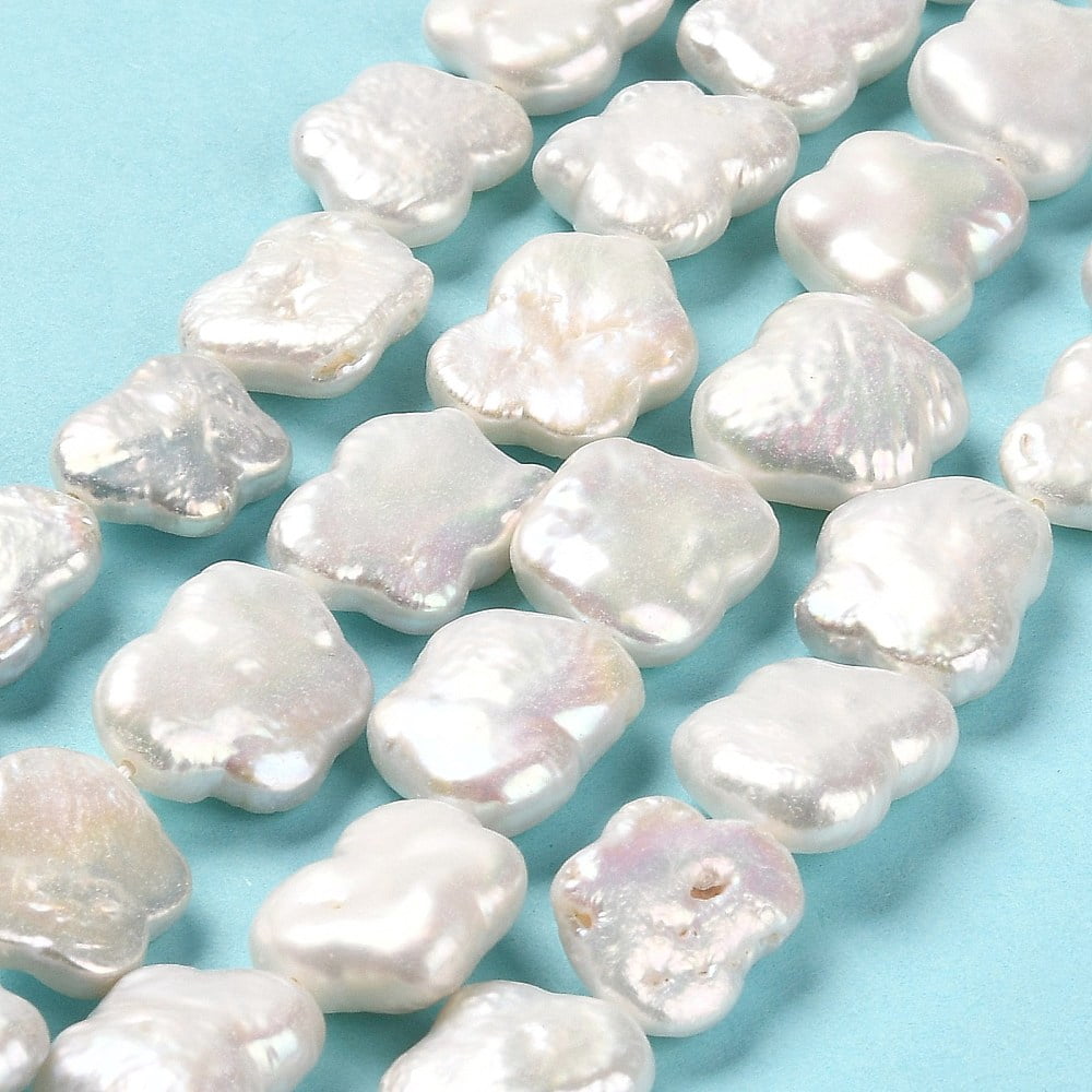 Natural Keshi Pearl Beads Strands Cultured Freshwater Pearl Baroque Pearls Grade 4A+ Butterfly Snow 12~16x10~13x4~6mm Hole: 0.7mm about 27pcs/strand 14.76''~14.96''(37.5~38cm)