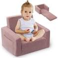 thumbnail image 1 of Silla para bebés y niños Jouha, sofá suave 2 en 1 de 1 a 3 años, rosa, 1 of 8
