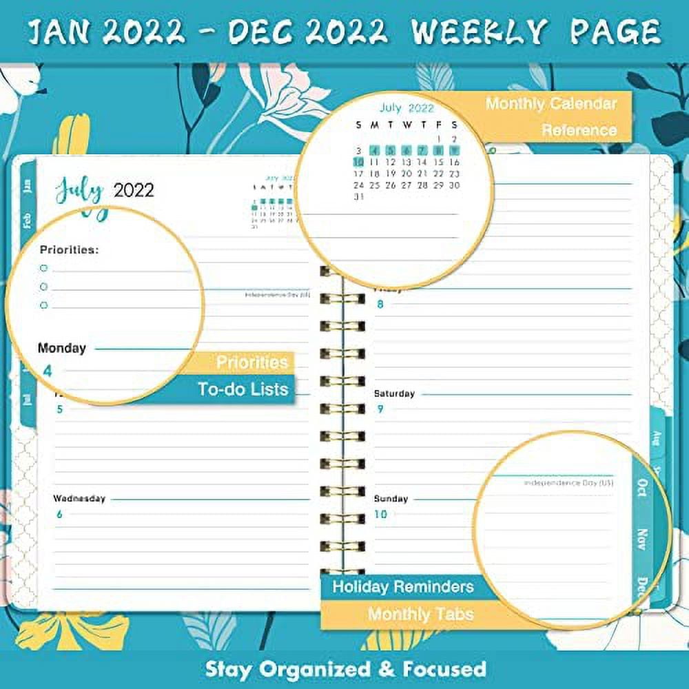 2022 Planner - Planner & Calendar 2022, 6.4'' x 8.5