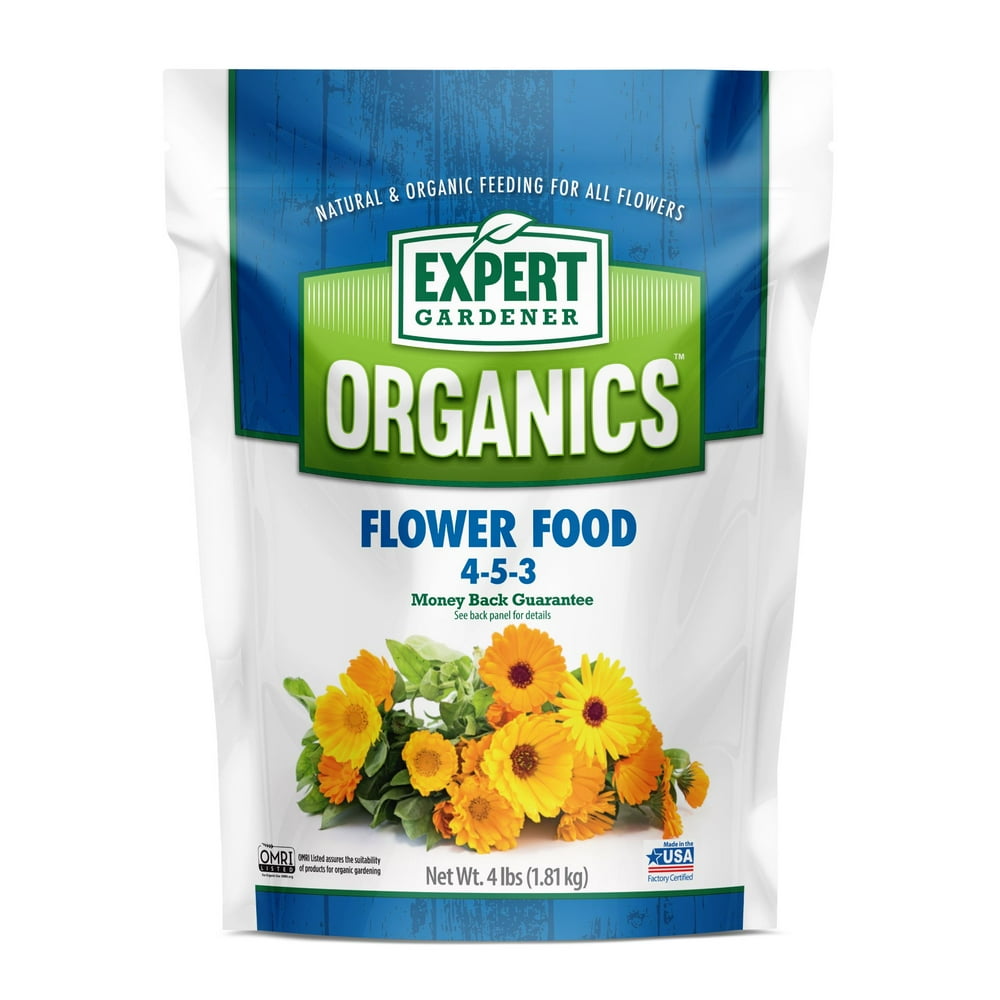 Expert Gardener Organic Flower Food, 4 lb Fertilizer, EG4RB Walmart