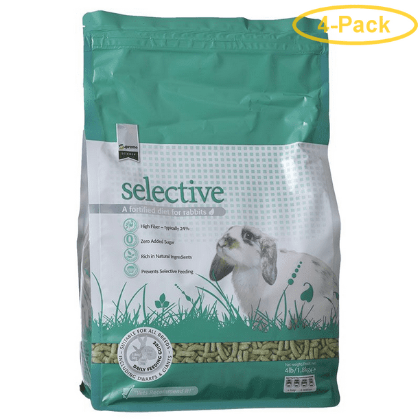 Supreme Pet Foods Selective Rabbit Food 4 lbs Pack of 4