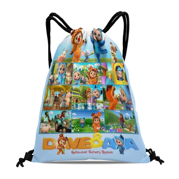 Drawstring Backpack for Dave and AVA Sackpack Adults Women Men Party Favor Bags Sports for Gym Travel Swimming Hiking Camping Tote Bag 11.8 × 15.7 in