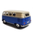 thumbnail image 3 of Kinsmart 5" Die-cast: 1962 VW Classic Bus with Beige Top (Blue) 1/32 Scale, 3 of 5