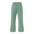 thumbnail image 5 of Capris for Women Casual Summer Loose Comfy Drawstring Wide Leg Capri Pants with Pockets, 5 of 6
