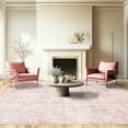 thumbnail image 5 of area rug Nursery Rug for Baby Girl Neutral Blush Pink Boho Floral Washable Soft Faux Wool Area Rugs for Living Room Bedroom,5x7ft indoor rug decoration Independence, 5 of 9