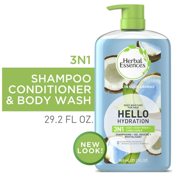 Herbal Essences Hydration 3 in 1 Shampoo Conditioner Body Wash, 29.2 oz