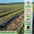 thumbnail image 2 of HTYSUPPLY - Black Plastic Sheeting - 2 mil - (10' x 100') - Black Plastic Tarp, Polyethylene Vapor Barrier Plastic Sheeting, Black Painters Tarp, Roll of Lightweight Plastic, 2 of 7