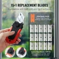 thumbnail image 4 of VEVOR Razor Blade Scraper, 15 Extra Blades, Locking Scraper Tool with Security Cap, Carbon Steel and POM Blades, for Cleaning Labels, Stickers, Decals, Paint from Glass Window Stovetop Cooktop Oven, 4 of 9